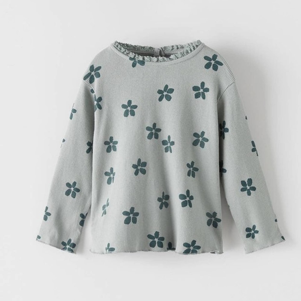 Zara 12/18M Floral Twin T-Shirt